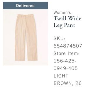 Abercrombie Wide Leg Khakis